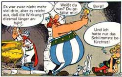 Asterix lehnt sich an