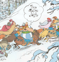 Idefix in Sprechblase