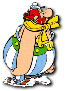 Obelix mit Schal
