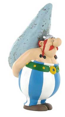 Spardose Obelix mit Hinkelstein