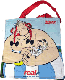 Tasche mit Asterix-Motiv