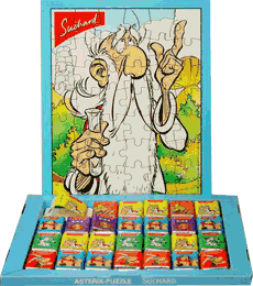 Suchard Schokoladentafeln mit Asterix-Motiven